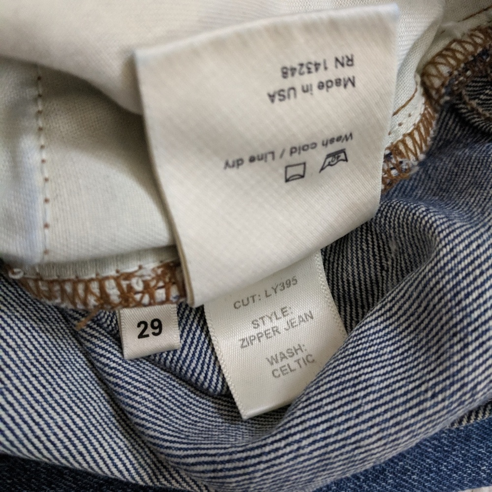 NEW Reformation Zip Crop Straight Leg Jeans 29 - Picture 7 of 7